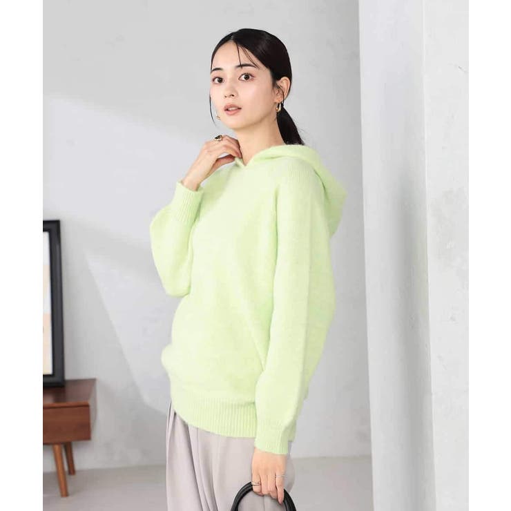 ヘアリーニットフーディー | a.v.v【WOMEN】 | 詳細画像3 