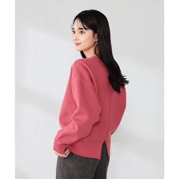 クロップドスウェットライクニット | a.v.v【WOMEN】 | 詳細画像1 