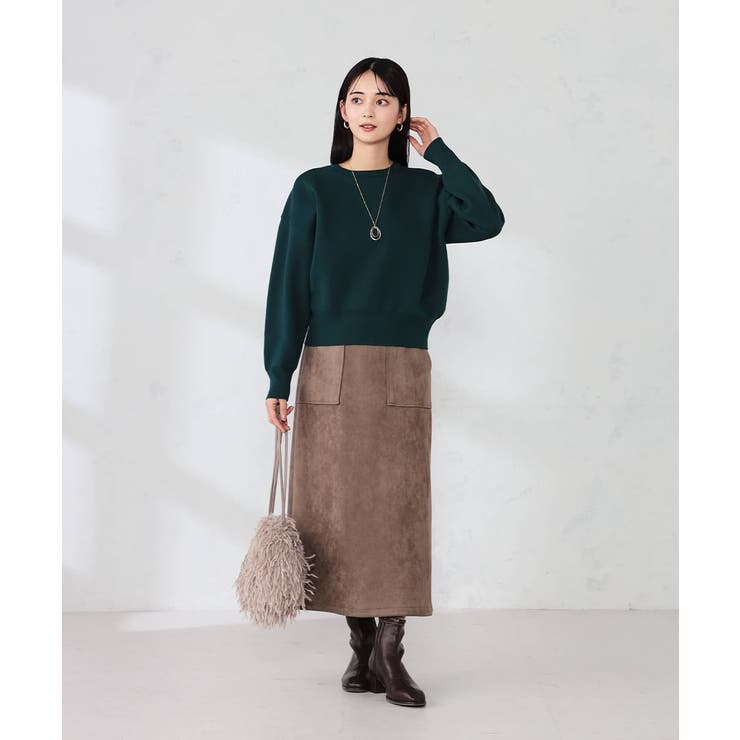 クロップドスウェットライクニット | a.v.v【WOMEN】 | 詳細画像11 