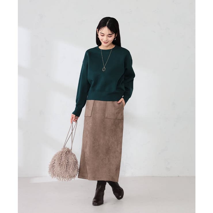 クロップドスウェットライクニット | a.v.v【WOMEN】 | 詳細画像12 