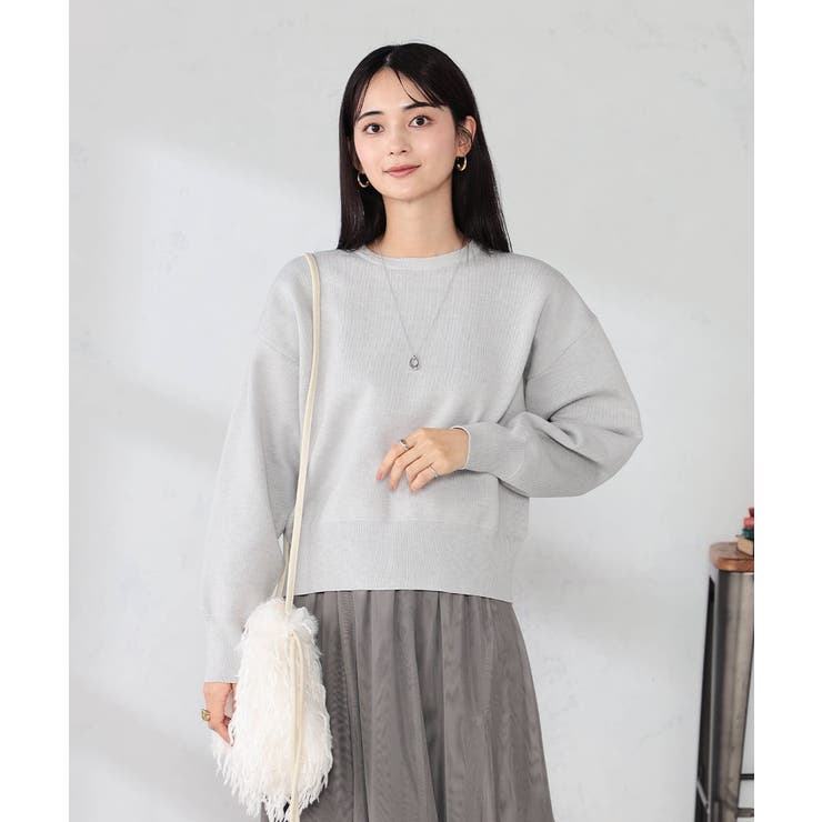 クロップドスウェットライクニット | a.v.v【WOMEN】 | 詳細画像14 