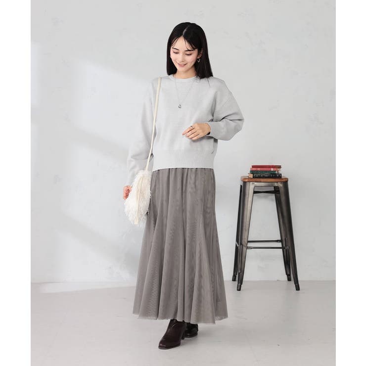 クロップドスウェットライクニット | a.v.v【WOMEN】 | 詳細画像16 