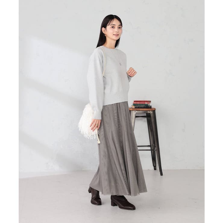 クロップドスウェットライクニット | a.v.v【WOMEN】 | 詳細画像17 