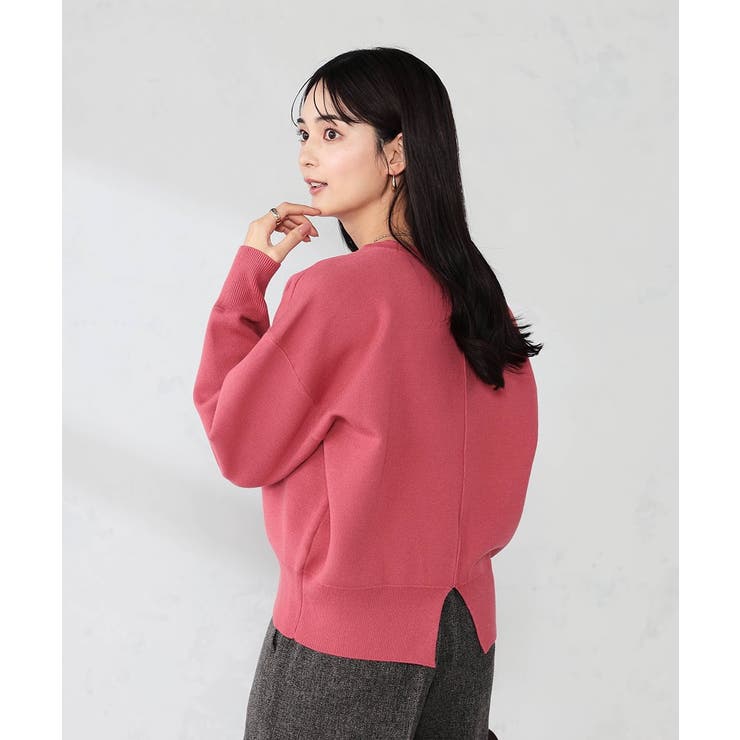 クロップドスウェットライクニット | a.v.v【WOMEN】 | 詳細画像2 