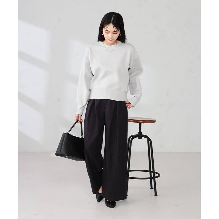 クロップドスウェットライクニット | a.v.v【WOMEN】 | 詳細画像21 