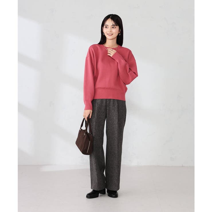 クロップドスウェットライクニット | a.v.v【WOMEN】 | 詳細画像4 