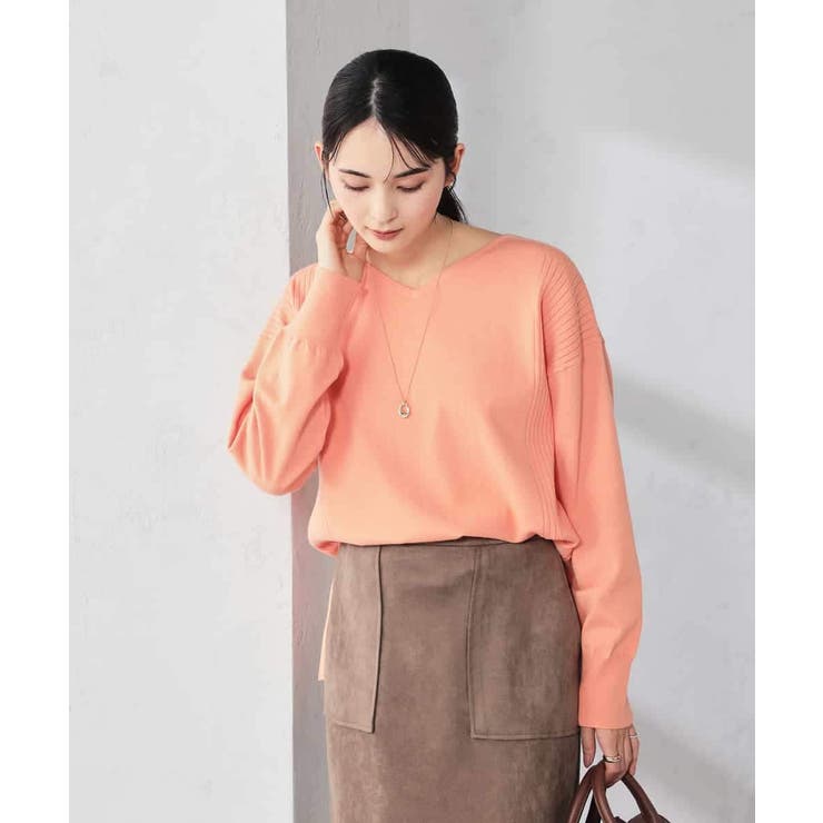 サイドリブVネックニット | a.v.v【WOMEN】 | 詳細画像10 