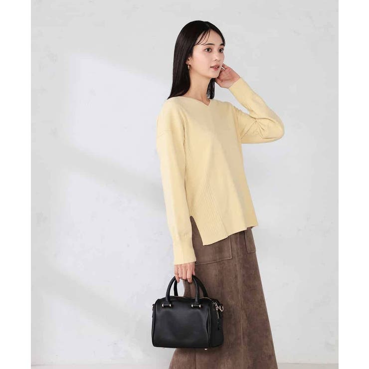 サイドリブVネックニット | a.v.v【WOMEN】 | 詳細画像19 