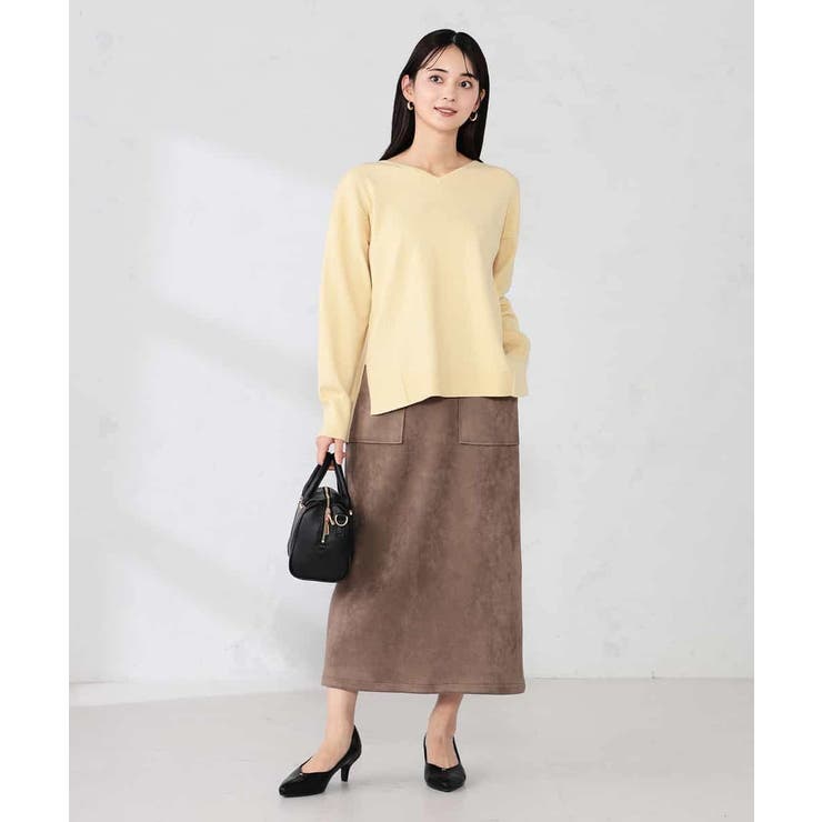 サイドリブVネックニット | a.v.v【WOMEN】 | 詳細画像20 