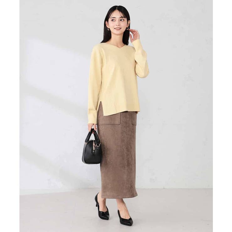 サイドリブVネックニット | a.v.v【WOMEN】 | 詳細画像21 