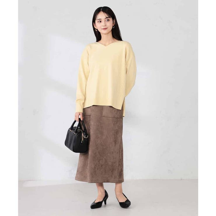 サイドリブVネックニット | a.v.v【WOMEN】 | 詳細画像22 