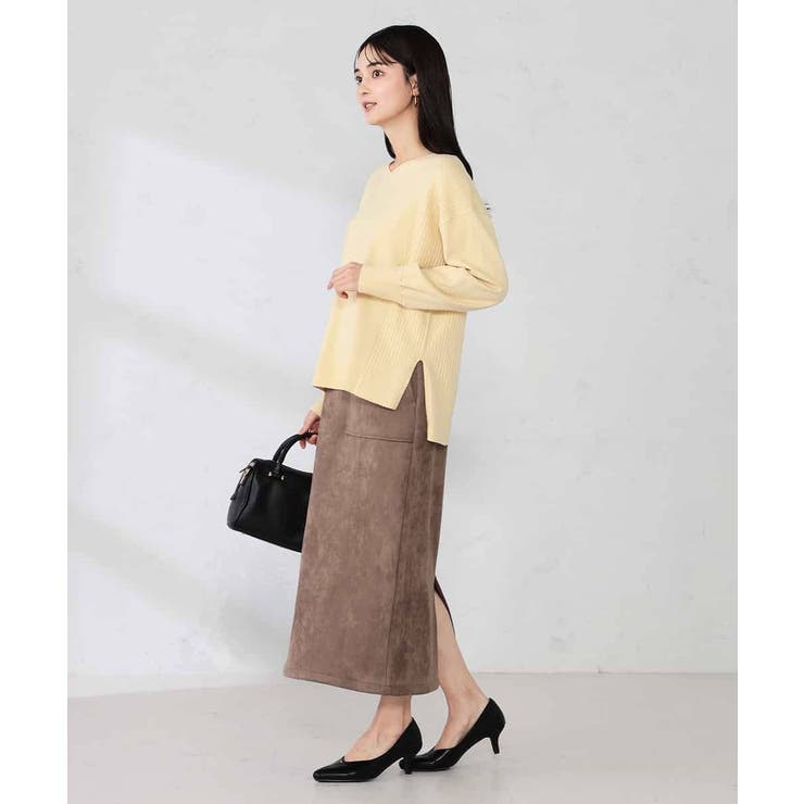 サイドリブVネックニット | a.v.v【WOMEN】 | 詳細画像23 