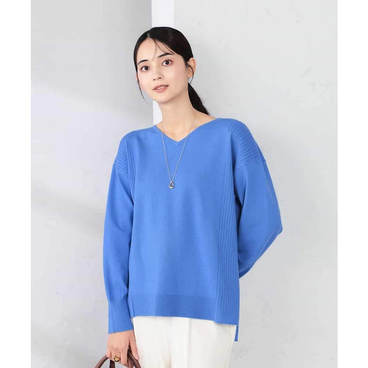 サイドリブVネックニット | a.v.v【WOMEN】 | 詳細画像26 