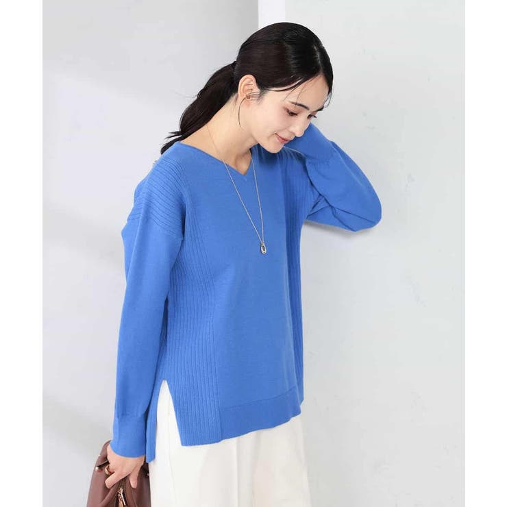 サイドリブVネックニット | a.v.v【WOMEN】 | 詳細画像28 