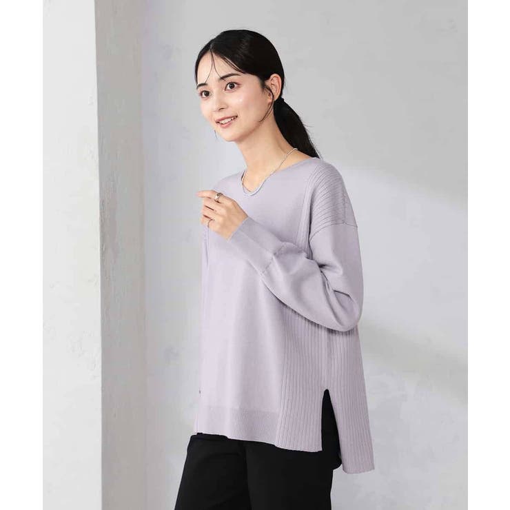 サイドリブVネックニット | a.v.v【WOMEN】 | 詳細画像41 