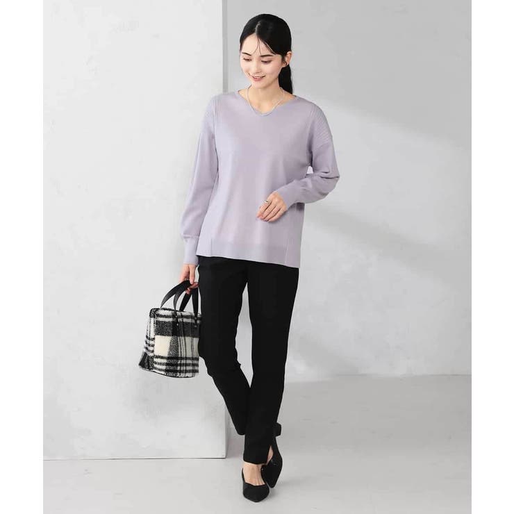 サイドリブVネックニット | a.v.v【WOMEN】 | 詳細画像44 