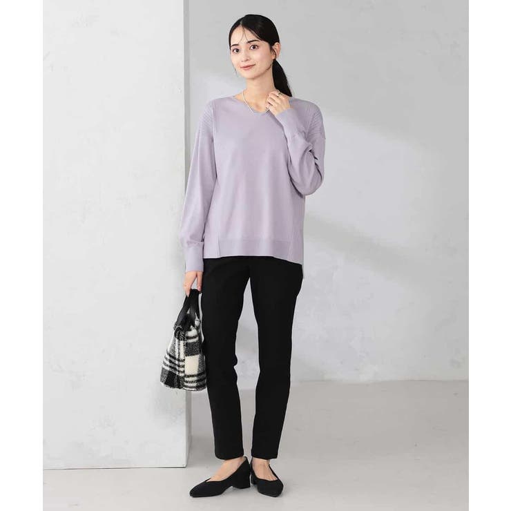 サイドリブVネックニット | a.v.v【WOMEN】 | 詳細画像45 