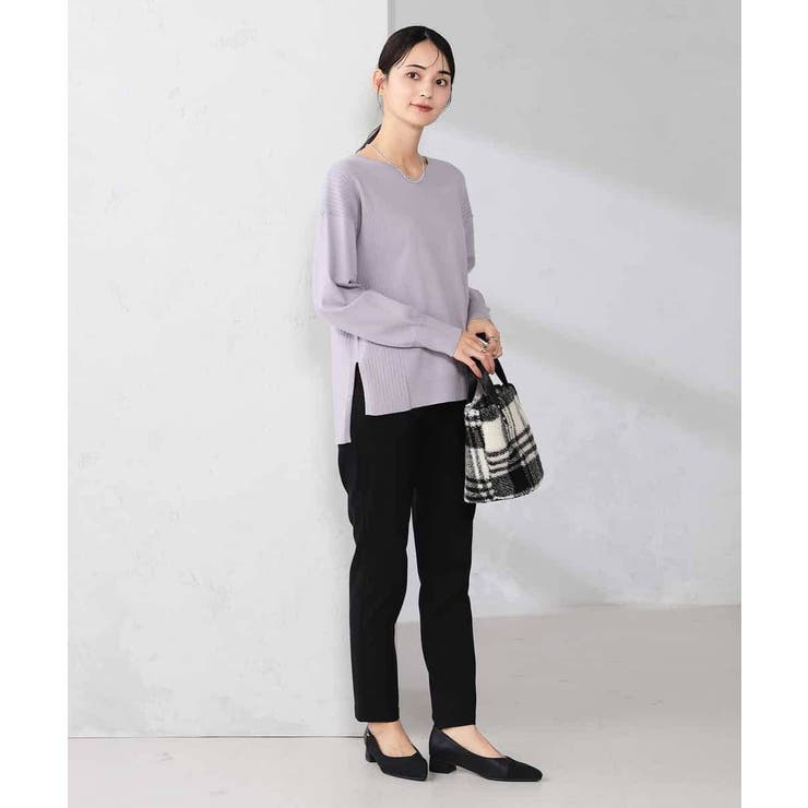 サイドリブVネックニット | a.v.v【WOMEN】 | 詳細画像46 