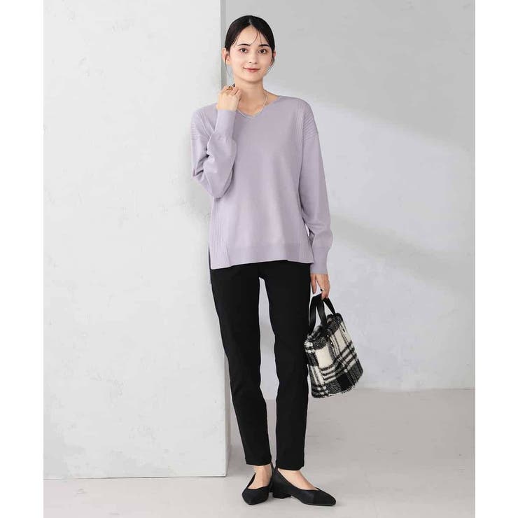 サイドリブVネックニット | a.v.v【WOMEN】 | 詳細画像47 