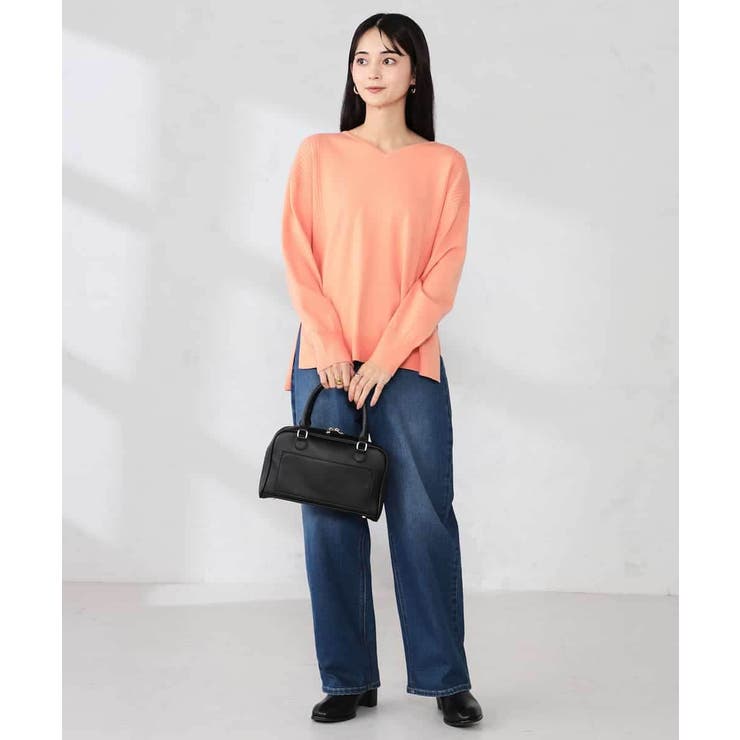 サイドリブVネックニット | a.v.v【WOMEN】 | 詳細画像5 