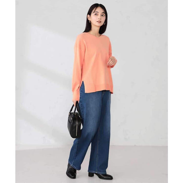 サイドリブVネックニット | a.v.v【WOMEN】 | 詳細画像6 