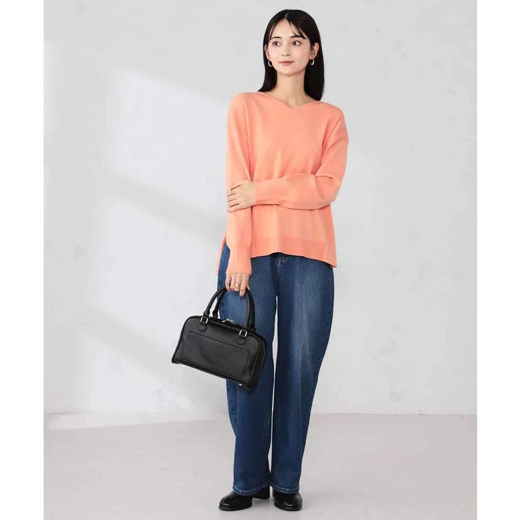 サイドリブVネックニット | a.v.v【WOMEN】 | 詳細画像7 