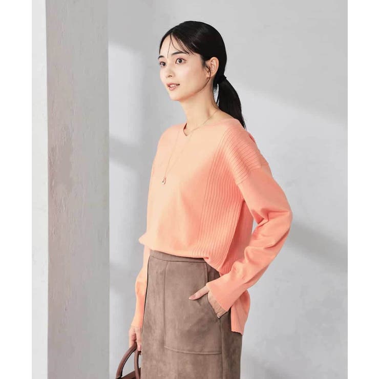 サイドリブVネックニット | a.v.v【WOMEN】 | 詳細画像8 