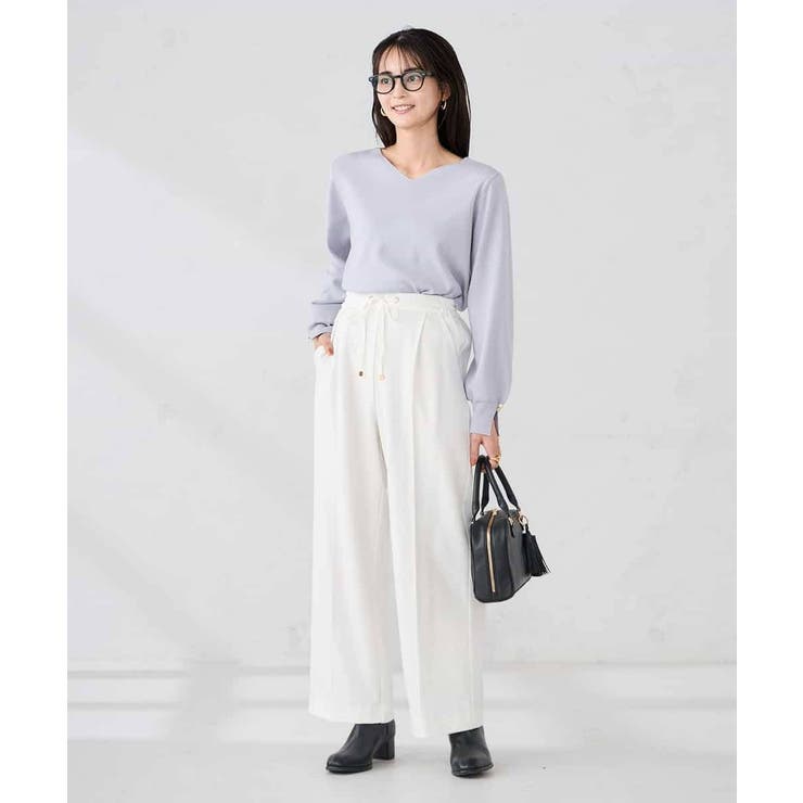 【WEB限定】ゴールドボタンVネックニット | a.v.v【WOMEN】 | 詳細画像15 