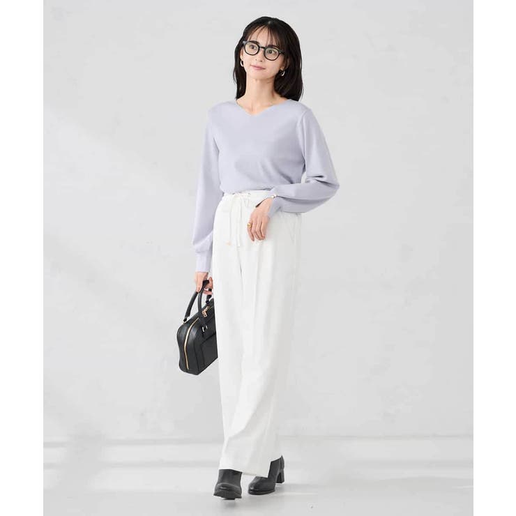 【WEB限定】ゴールドボタンVネックニット | a.v.v【WOMEN】 | 詳細画像17 