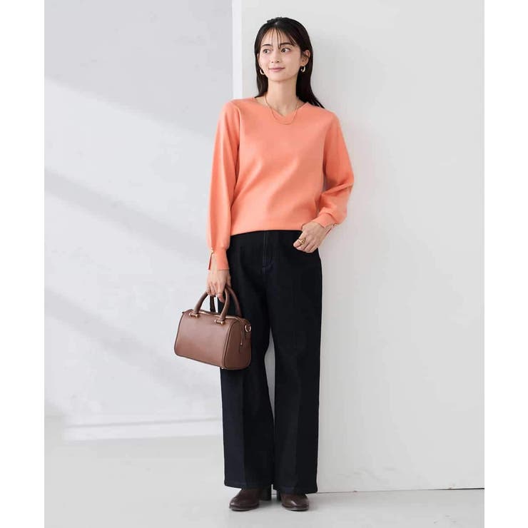 【WEB限定】ゴールドボタンVネックニット | a.v.v【WOMEN】 | 詳細画像2 