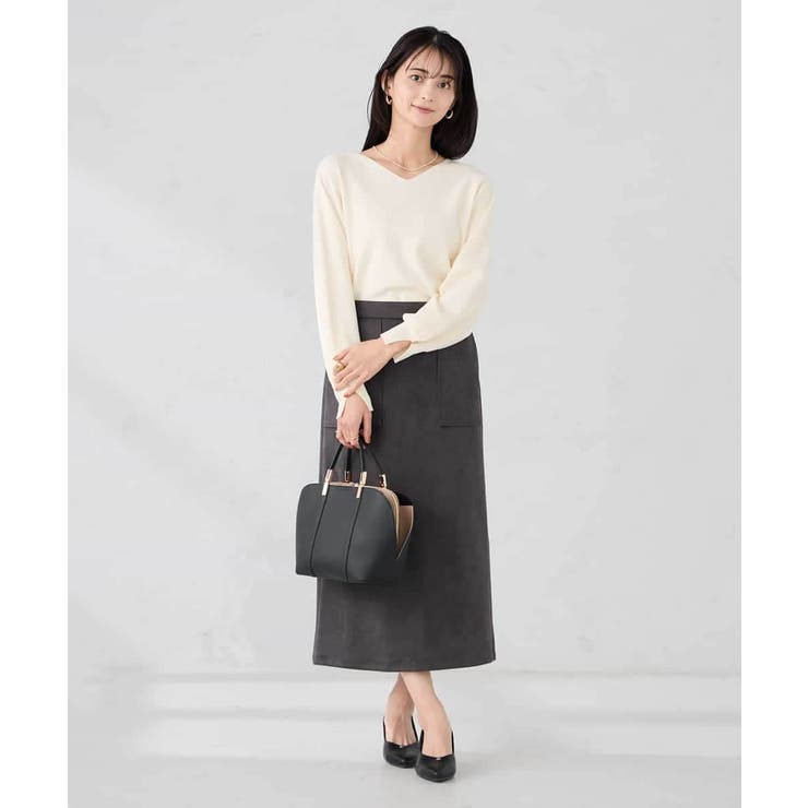 【WEB限定】ゴールドボタンVネックニット | a.v.v【WOMEN】 | 詳細画像24 