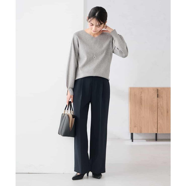 【WEB限定】ゴールドボタンVネックニット | a.v.v【WOMEN】 | 詳細画像29 