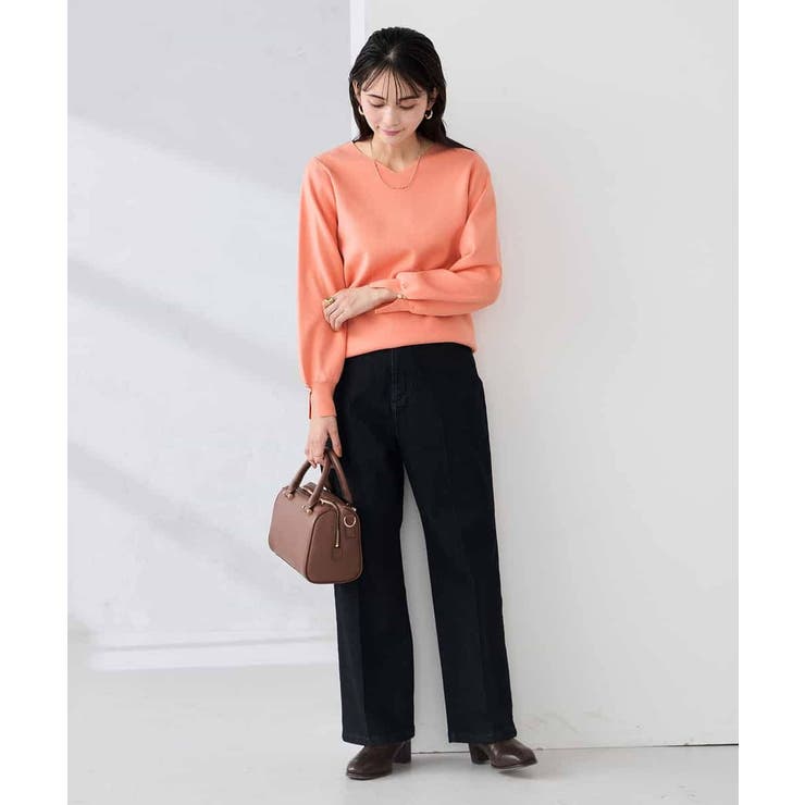 【WEB限定】ゴールドボタンVネックニット | a.v.v【WOMEN】 | 詳細画像3 