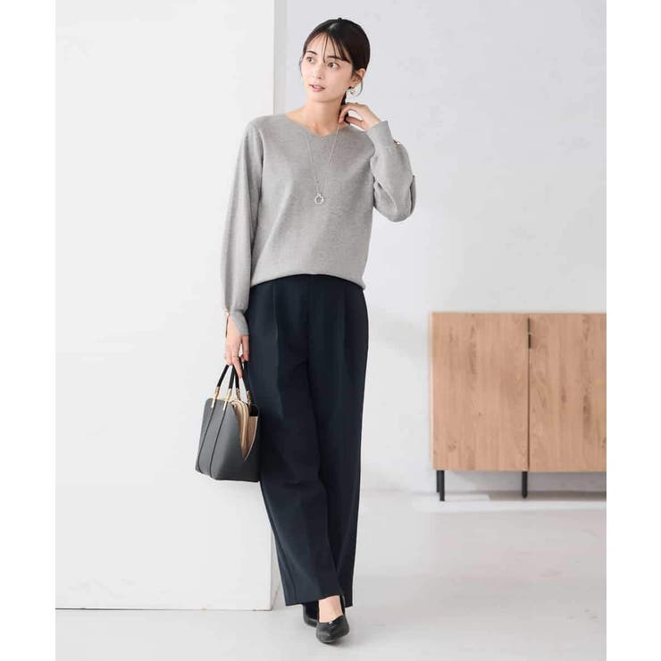 【WEB限定】ゴールドボタンVネックニット | a.v.v【WOMEN】 | 詳細画像30 