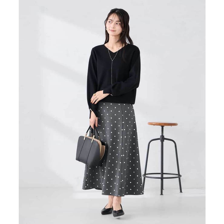 【WEB限定】ゴールドボタンVネックニット | a.v.v【WOMEN】 | 詳細画像35 