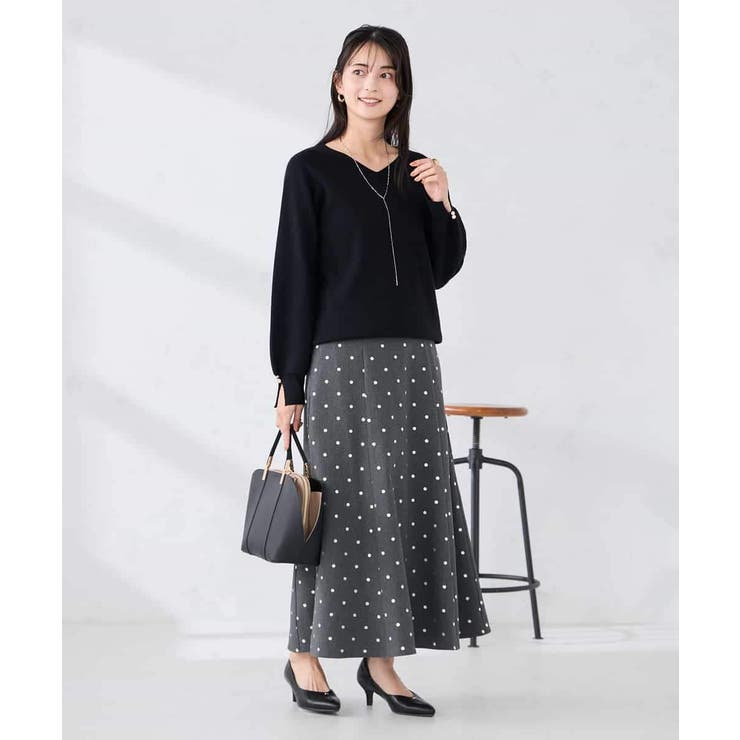 【WEB限定】ゴールドボタンVネックニット | a.v.v【WOMEN】 | 詳細画像36 