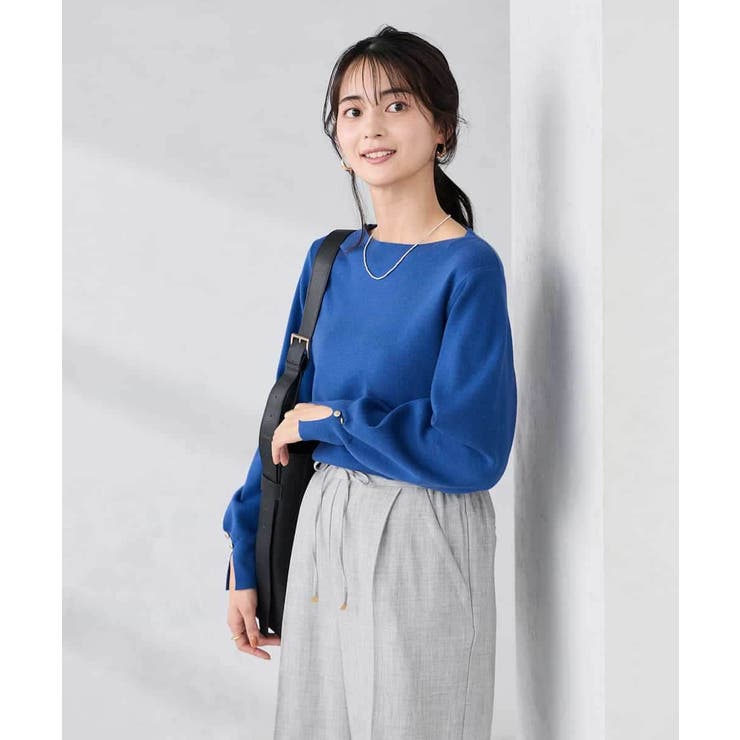 【WEB限定】ゴールドボタンボートネックニット | a.v.v【WOMEN】 | 詳細画像11 