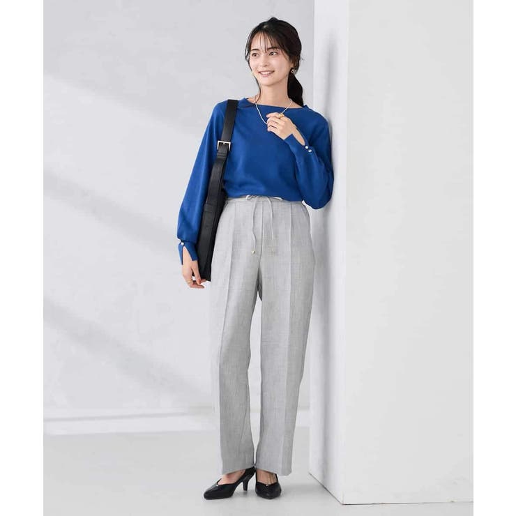 【WEB限定】ゴールドボタンボートネックニット | a.v.v【WOMEN】 | 詳細画像13 