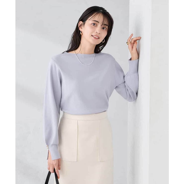 【WEB限定】ゴールドボタンボートネックニット | a.v.v【WOMEN】 | 詳細画像17 