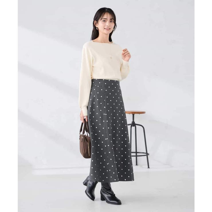 【WEB限定】ゴールドボタンボートネックニット | a.v.v【WOMEN】 | 詳細画像27 