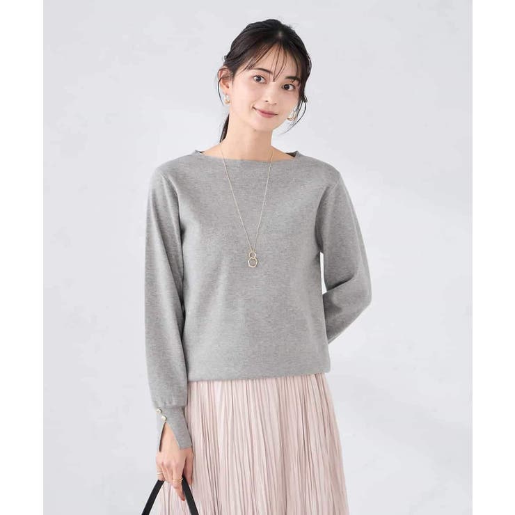 【WEB限定】ゴールドボタンボートネックニット | a.v.v【WOMEN】 | 詳細画像29 