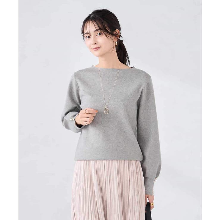 【WEB限定】ゴールドボタンボートネックニット | a.v.v【WOMEN】 | 詳細画像30 