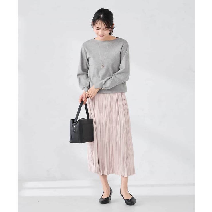 【WEB限定】ゴールドボタンボートネックニット | a.v.v【WOMEN】 | 詳細画像34 