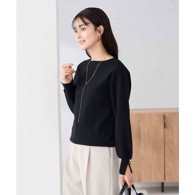 【WEB限定】ゴールドボタンボートネックニット | a.v.v【WOMEN】 | 詳細画像37 