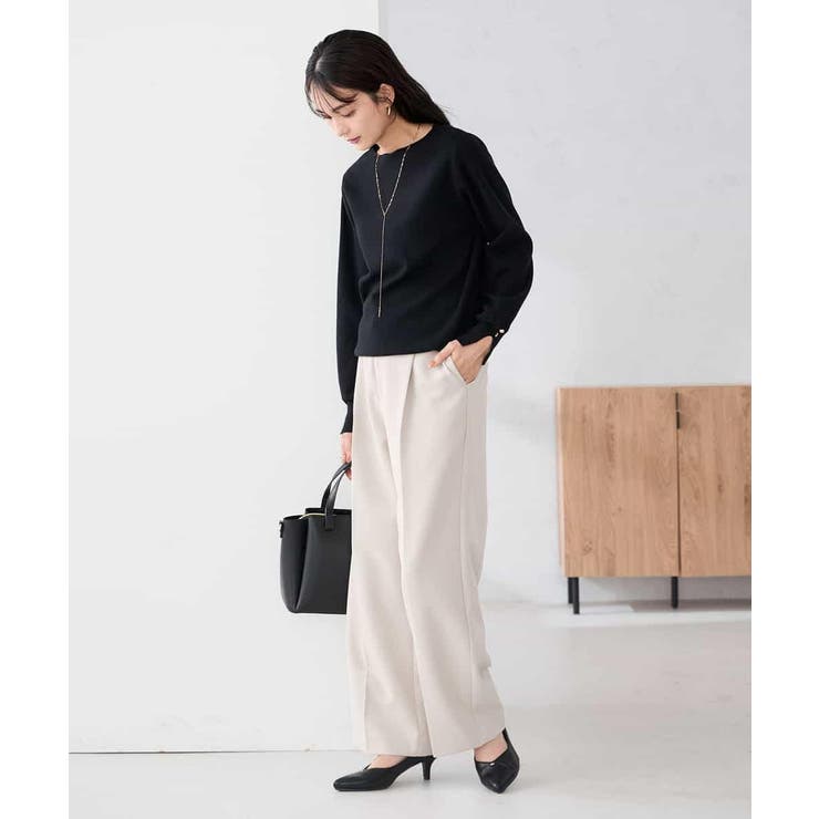 【WEB限定】ゴールドボタンボートネックニット | a.v.v【WOMEN】 | 詳細画像41 