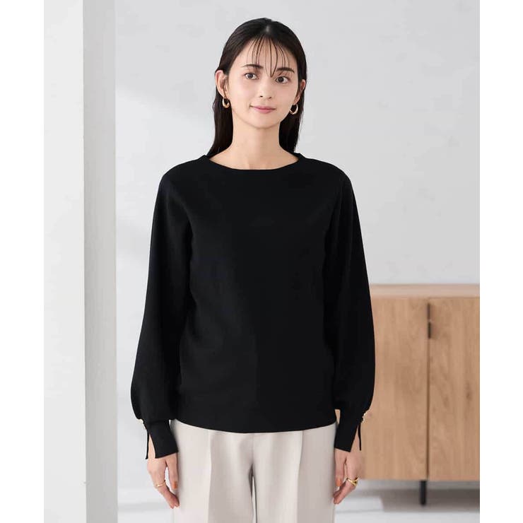 【WEB限定】ゴールドボタンボートネックニット | a.v.v【WOMEN】 | 詳細画像42 