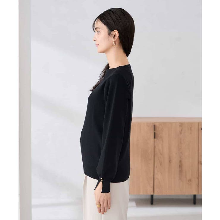 【WEB限定】ゴールドボタンボートネックニット | a.v.v【WOMEN】 | 詳細画像43 