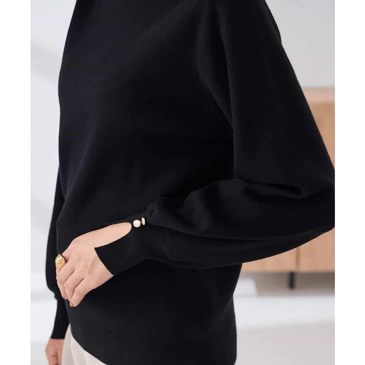 【WEB限定】ゴールドボタンボートネックニット | a.v.v【WOMEN】 | 詳細画像46 