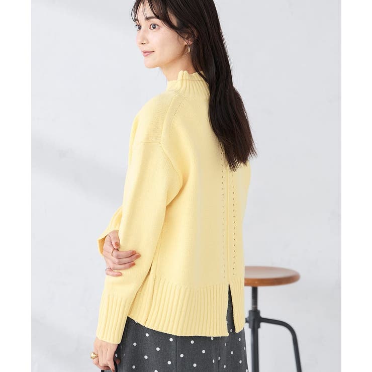 ライトイエロー | 【WEB限定】クロップドバックスリットニット | a.v.v【WOMEN】