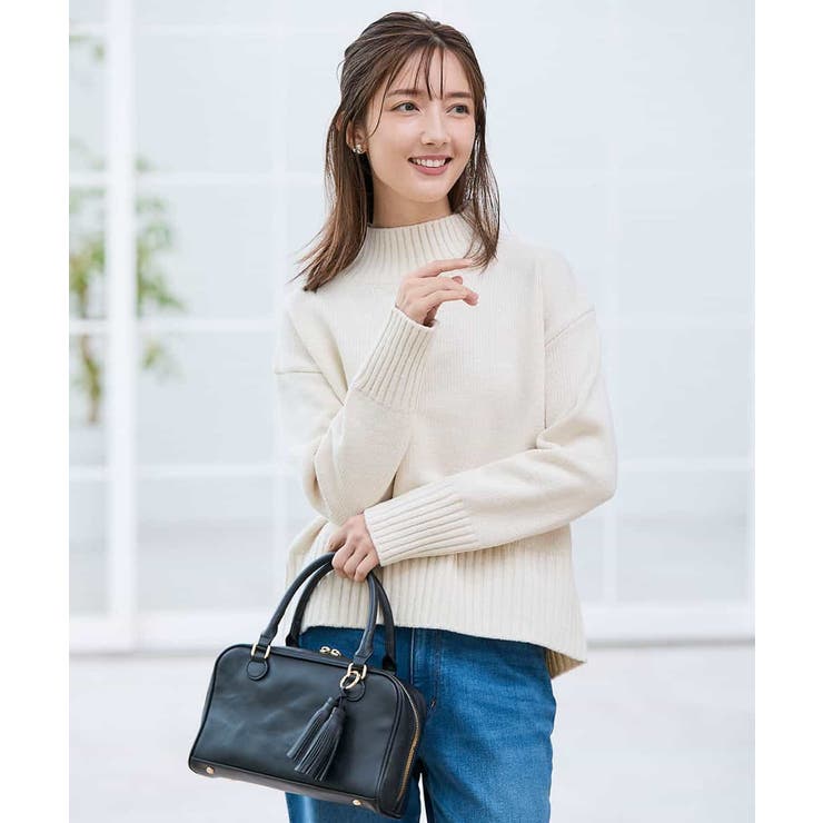 アイボリー | 【WEB限定】クロップドバックスリットニット | a.v.v【WOMEN】